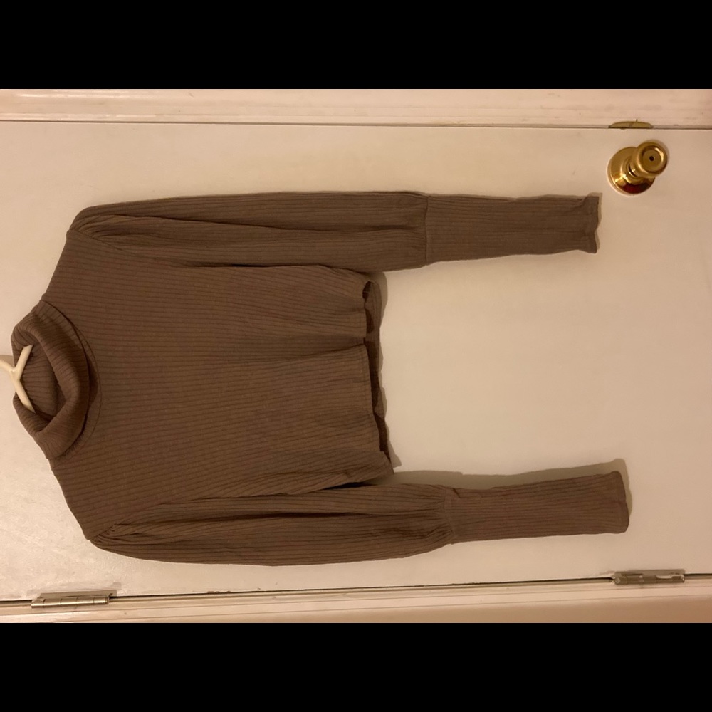 Light brown long sleeve turtleneck